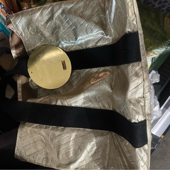 Victoria's Secret Handbags - Gold Tote Bag with Black Straps